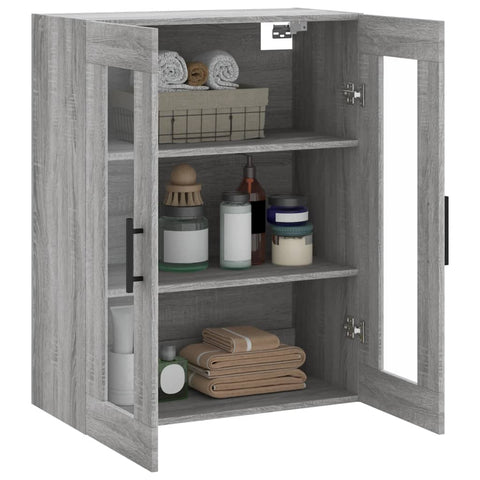 vidaXL Wandschrank Grau Sonoma 69,5x34x90 cm