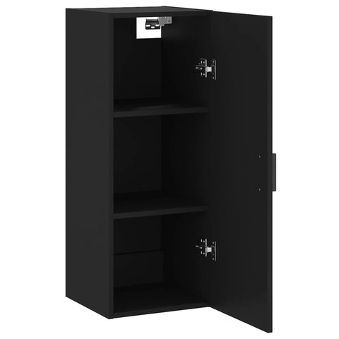 vidaXL Wandschrank Schwarz 34,5x34x90 cm