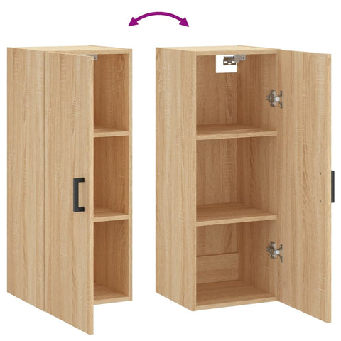 vidaXL Wandschrank Sonoma-Eiche 34,5x34x90 cm