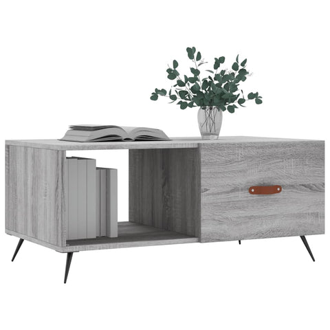 vidaXL Couchtisch Grau Sonoma 90x50x40 cm Holzwerkstoff