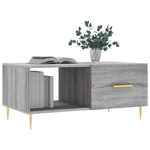 vidaXL Couchtisch Grau Sonoma 90x50x40 cm Holzwerkstoff