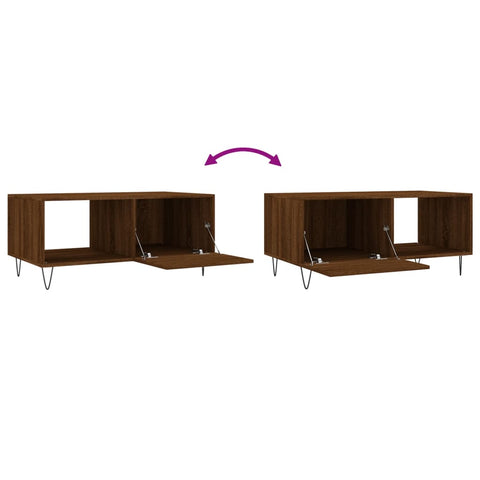 vidaXL Couchtisch Braun Eichen-Optik 90x50x40 cm Holzwerkstoff