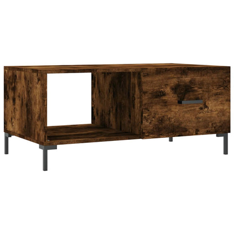 vidaXL Couchtisch Räuchereiche 90x50x40 cm Holzwerkstoff