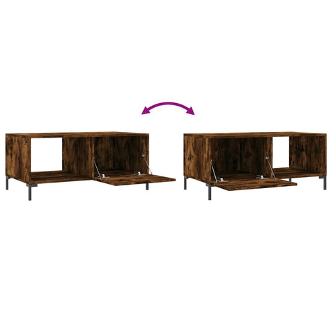 vidaXL Couchtisch Räuchereiche 90x50x40 cm Holzwerkstoff