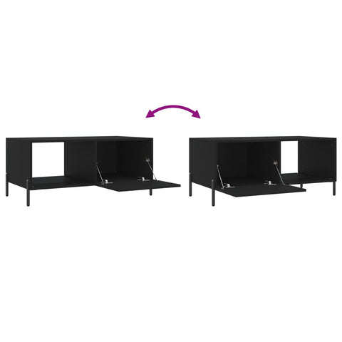 vidaXL Couchtisch Schwarz 90x50x40 cm Holzwerkstoff