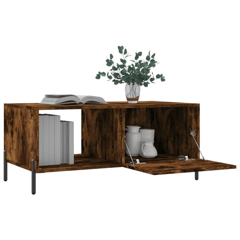 vidaXL Couchtisch Räuchereiche 90x50x40 cm Holzwerkstoff