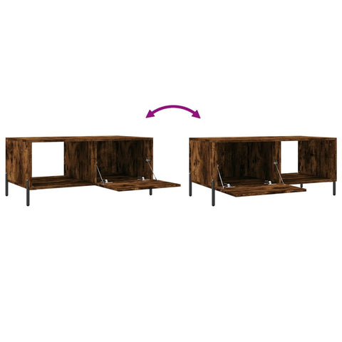 vidaXL Couchtisch Räuchereiche 90x50x40 cm Holzwerkstoff