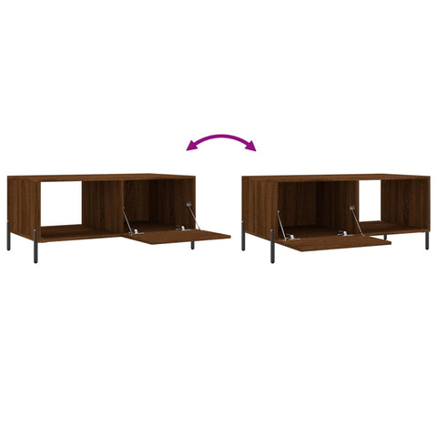 vidaXL Couchtisch Braun Eichen-Optik 90x50x40 cm Holzwerkstoff