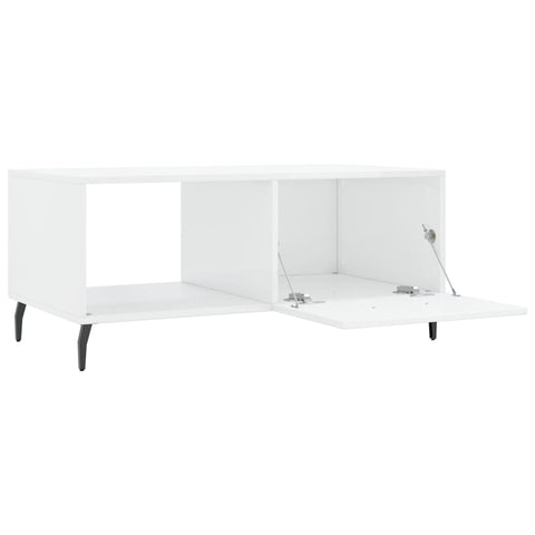 vidaXL Couchtisch Hochglanz-Weiß 90x50x40 cm Holzwerkstoff