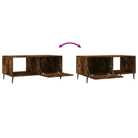 vidaXL Couchtisch Räuchereiche 90x50x40 cm Holzwerkstoff