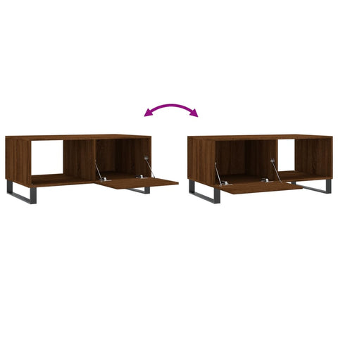 vidaXL Couchtisch Braun Eichen-Optik 90x50x40 cm Holzwerkstoff