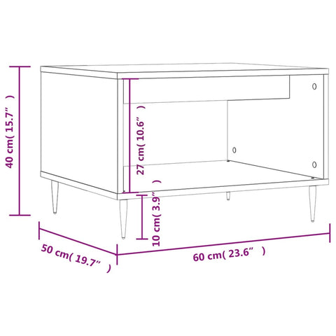 vidaXL Couchtisch Weiß 60x50x40 cm Holzwerkstoff