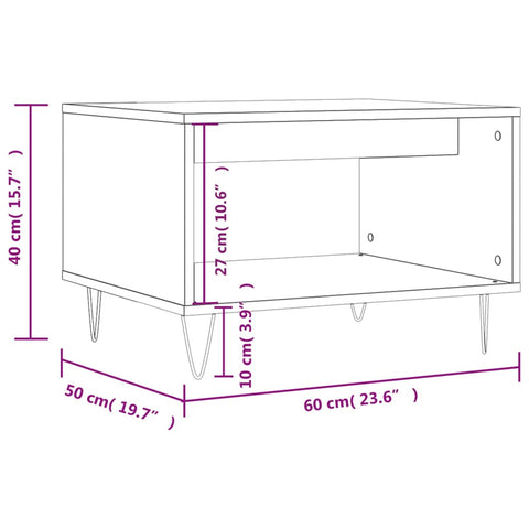 vidaXL Couchtisch Betongrau 60x50x40 cm Holzwerkstoff