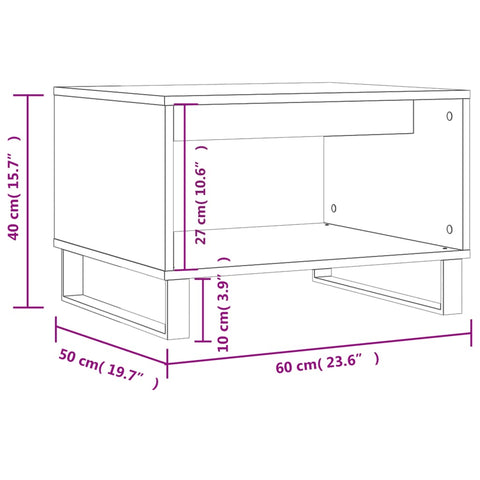 vidaXL Couchtisch Betongrau 60x50x40 cm Holzwerkstoff