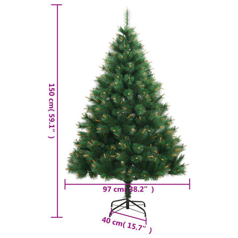 Künstlicher Weihnachtsbaum Klappbar mit Ständer 150 cm