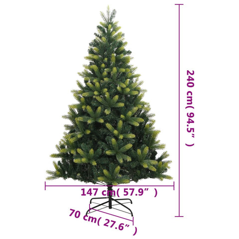 Künstlicher Weihnachtsbaum Klappbar mit Ständer 240 cm