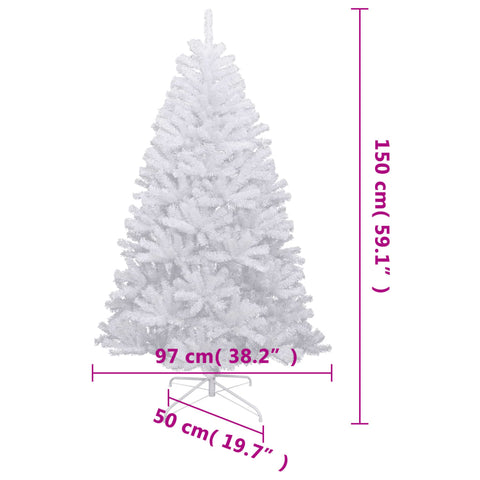 Künstlicher Weihnachtsbaum Klappbar Beschneit 150 cm