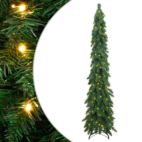 Künstlicher Weihnachtsbaum mit Beleuchtung 130 LEDs 210 cm