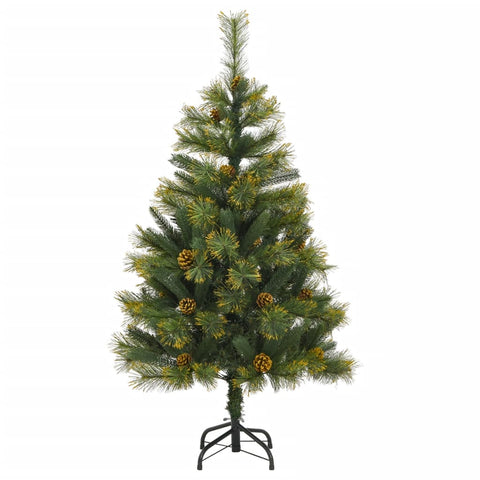 Künstlicher Weihnachtsbaum Klappbar mit Zapfen 120 cm