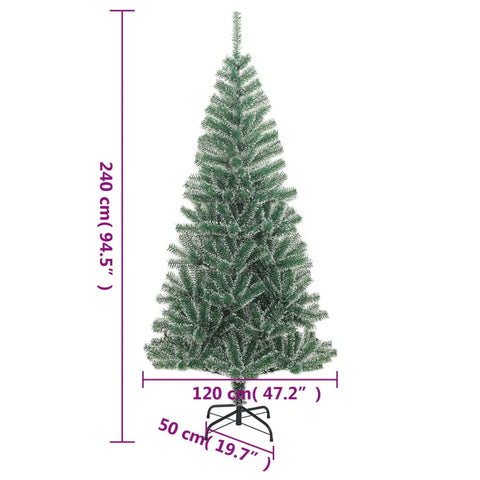 Künstlicher Weihnachtsbaum Beschneit Grün 240 cm