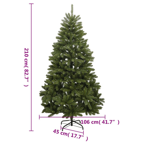 Künstlicher Weihnachtsbaum Klappbar mit Ständer Grün 210 cm