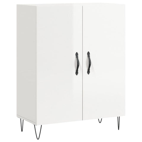 vidaXL Highboard Hochglanz-Weiß 69,5x34x180 cm Holzwerkstoff