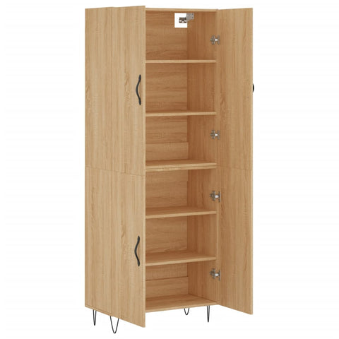 Highboard Sonoma-Eiche 69,5x34x180 cm Holzwerkstoff