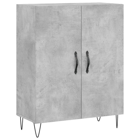 vidaXL Highboard Betongrau 69,5x34x180 cm Holzwerkstoff