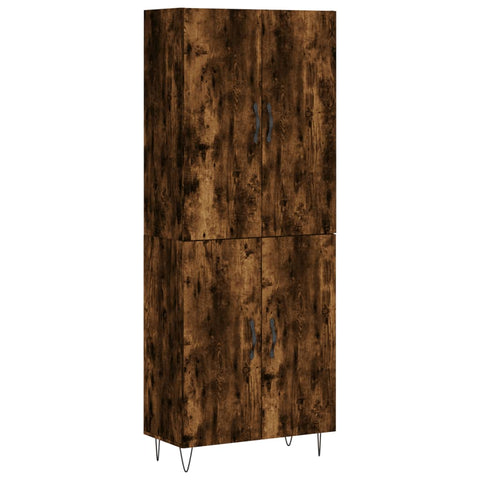 vidaXL Highboard Räuchereiche 69,5x34x180 cm Holzwerkstoff