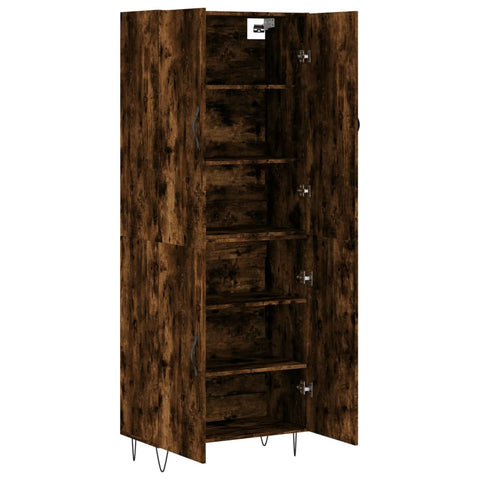 vidaXL Highboard Räuchereiche 69,5x34x180 cm Holzwerkstoff