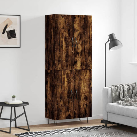 vidaXL Highboard Räuchereiche 69,5x34x180 cm Holzwerkstoff