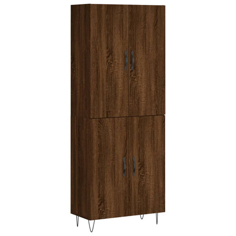 vidaXL Highboard Braun Eichen-Optik 69,5x34x180 cm Holzwerkstoff