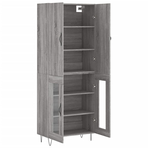 vidaXL Highboard Grau Sonoma 69,5x34x180 cm Holzwerkstoff