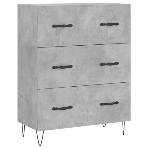 vidaXL Highboard Betongrau 69,5x34x180 cm Holzwerkstoff