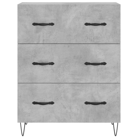 vidaXL Highboard Betongrau 69,5x34x180 cm Holzwerkstoff