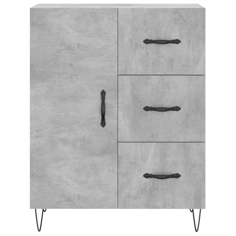 vidaXL Highboard Betongrau 69,5x34x180 cm Holzwerkstoff