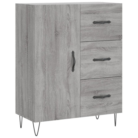 vidaXL Highboard Grau Sonoma 69,5x34x180 cm Holzwerkstoff