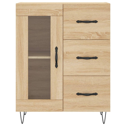 vidaXL Highboard Sonoma-Eiche 69,5x34x180 cm Holzwerkstoff