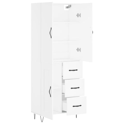 vidaXL Highboard Weiß 69,5x34x180 cm Holzwerkstoff