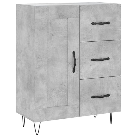 vidaXL Highboard Betongrau 69,5x34x180 cm Holzwerkstoff