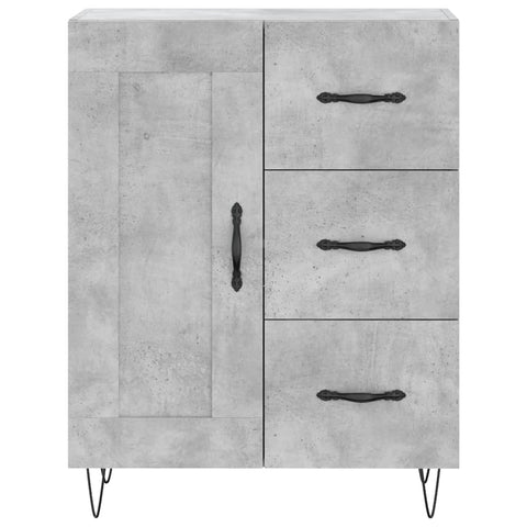 vidaXL Highboard Betongrau 69,5x34x180 cm Holzwerkstoff