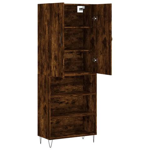 vidaXL Highboard Räuchereiche 69,5x34x180 cm Holzwerkstoff