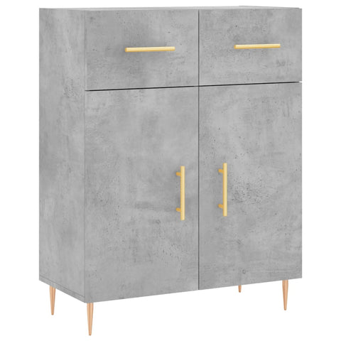 vidaXL Highboard Betongrau 69,5x34x180 cm Holzwerkstoff