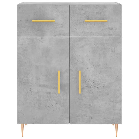 vidaXL Highboard Betongrau 69,5x34x180 cm Holzwerkstoff