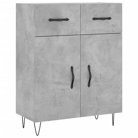 vidaXL Highboard Betongrau 69,5x34x180 cm Holzwerkstoff