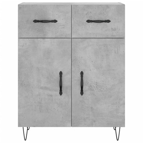 vidaXL Highboard Betongrau 69,5x34x180 cm Holzwerkstoff