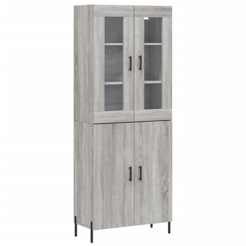 vidaXL Highboard Grau Sonoma 69,5x34x180 cm Holzwerkstoff