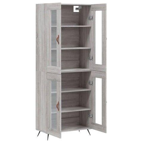 vidaXL Highboard Grau Sonoma 69,5x34x180 cm Holzwerkstoff