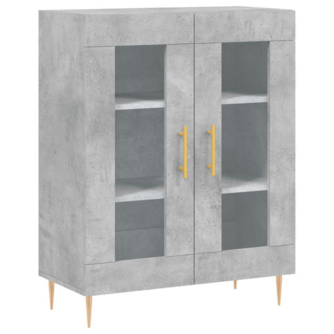 vidaXL Highboard Betongrau 69,5x34x180 cm Holzwerkstoff