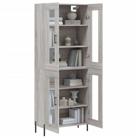 vidaXL Highboard Grau Sonoma 69,5x34x180 cm Holzwerkstoff